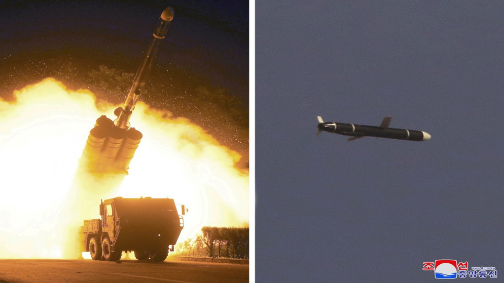خلال اختبار صاروخ كروز بعيد المدى في كوريا الشمالية، 13 سبتمبر 2021. (أ ف ب)