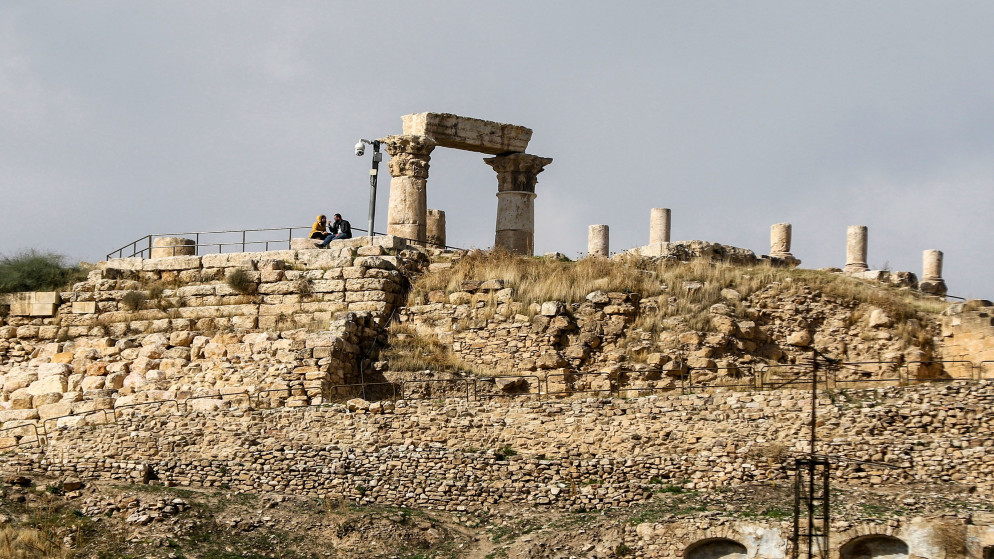 جبل القلعة في مدينة عمان. (أ ف ب)