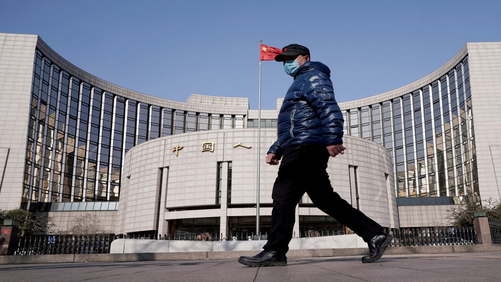 مقر بنك الشعب الصيني، البنك المركزي ، في بكين، الصين، 3 شباط/ فبراير 2020. (رويترز)