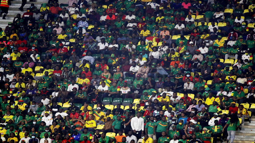 منظر عام لمشجعي الكاميرون داخل ملعب أولمبي، ياوندي، الكاميرون، 24 كانون الثاني/يناير 2022.  (رويترز)