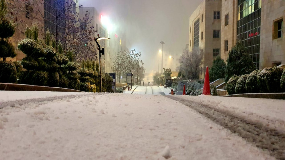 شارع في مجمع الحسين للأعمال في منطقة الجندويل في عمان. (سهيل الزعبي/ المملكة)