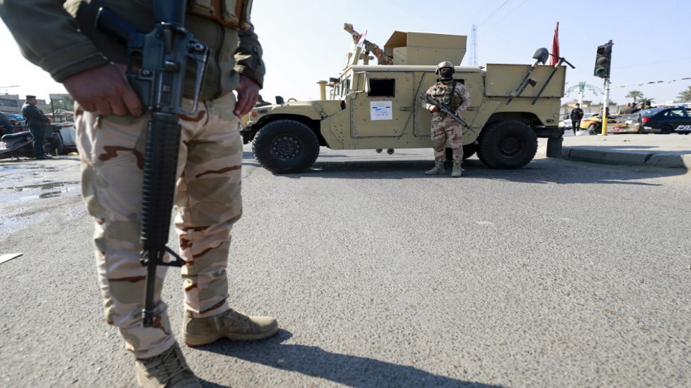 عناصر من قوات الأمن العراقية في العاصمة بغداد. (أ ف ب)