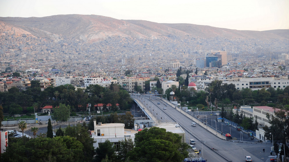 منظر عام لمدينة دمشق، 14 أبريل/نيسان 2018. (رويترز)