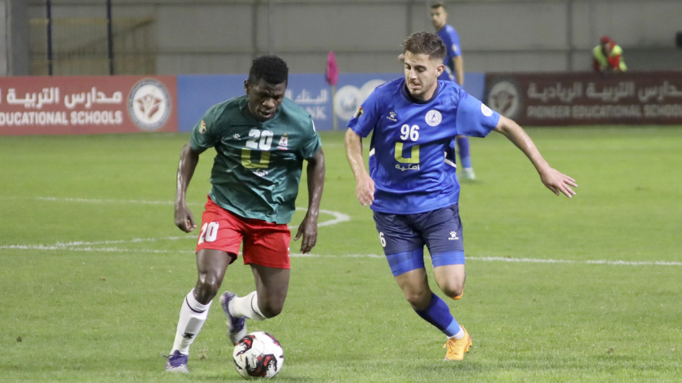 جانب من مباراة الوحدات والرمثا في نصف نهائي كأس الأردن لكرة القدم. (الاتحاد الأردني لكرة القدم)