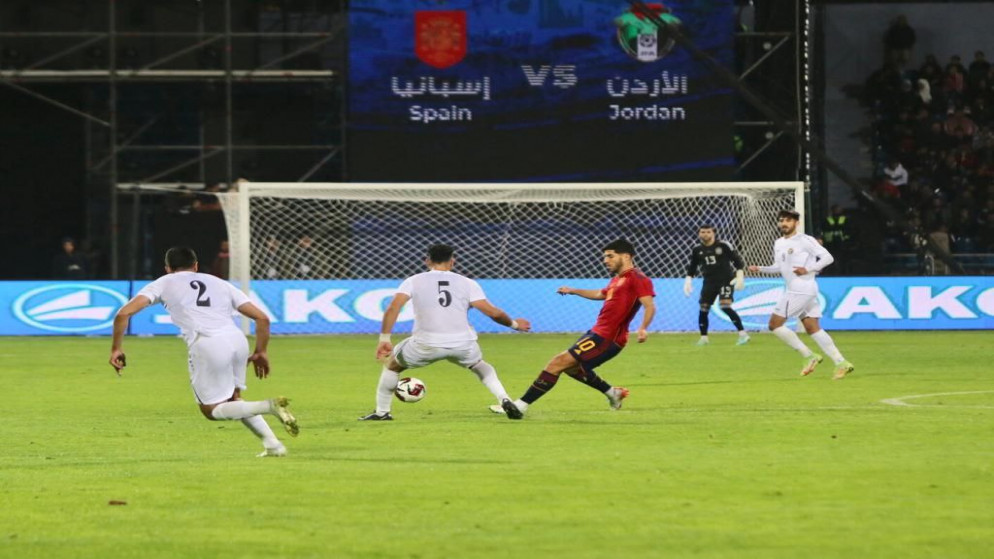 مباراة بين المنتخبين الأردني والإسباني، (المملكة)