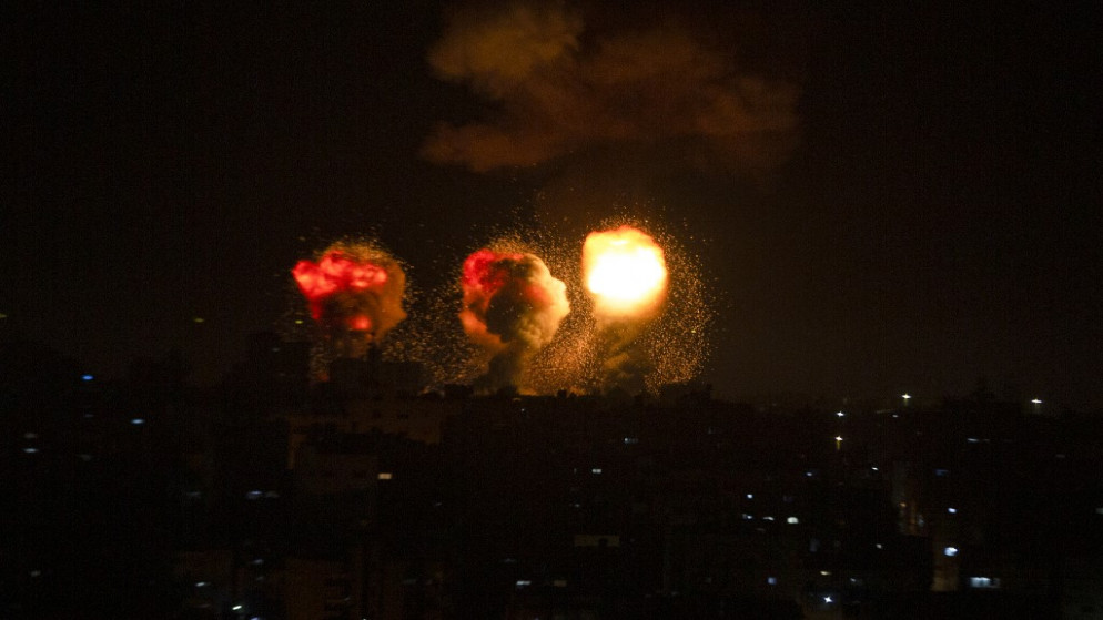ضربات لجيش الاحتلال الإسرائيلي جنوبي قطاع غزة. (أ ف ب)