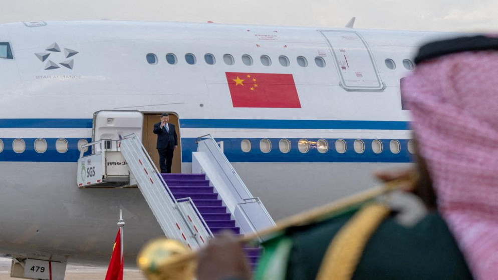 وصول الرئيس الصيني شي جينبينغ يصل إلى الرياض في زيارة رسمية إلى السعودية. (وكالة الأنباء السعودية)