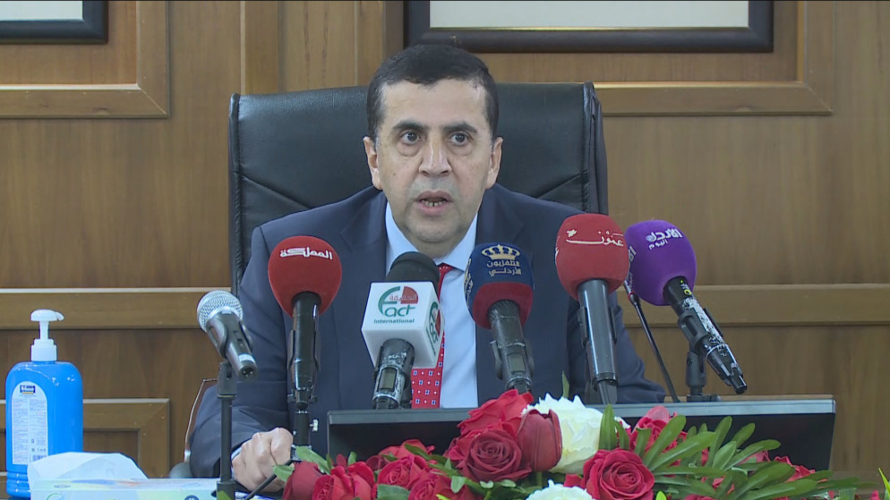 رئيس جامعة البلقاء التطبيقية، رئيس اللجنة العليا لامتحان الشهادة الجامعية المتوسطة "الشامل"، أحمد العجلوني خلال الإعلان عن نتائج امتحان الشهادة الجامعية المتوسطة.(المملكة)