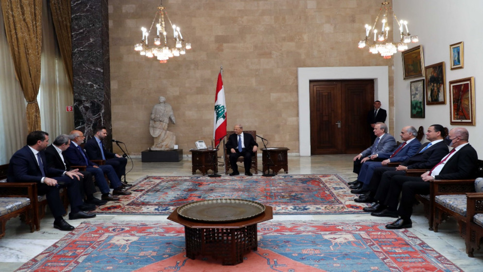 الرئيس اللبناني ميشال عون يجري استشارات نيابية لتسمية رئيس جديد للحكومة. (الرئاسة اللبنانية)