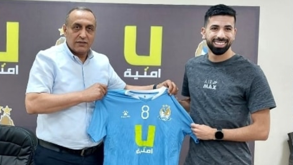 صورة تجمع رئيس الهيئة الإدارية المؤقتة للنادي جهاد قطيشات مع نور الدين الروابدة، (حساب الفيصلي على فيسبوك)
