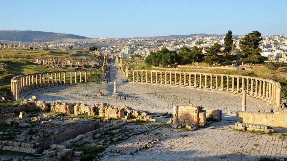 صورة أرشيفية من المدينة الأثرية في جرش. (مهرجان جرش للثقافة والفنون)