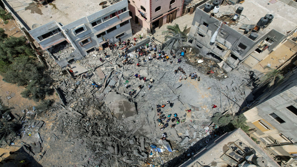 منزل لفلسطينيين دمر بعد غارة إسرائيلية على قطاع غزة. 6 آب/أغسطس 2022. (رويترز)
