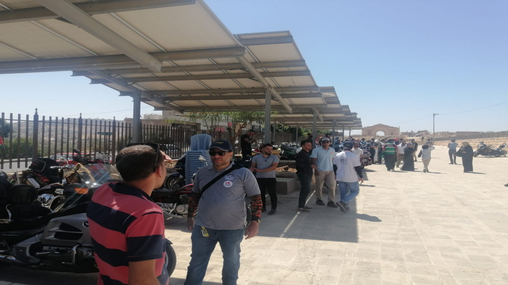 زيارة "شبكة الدراجون العرب" إلى محافظة جرش. (أكرم الرواشدة)