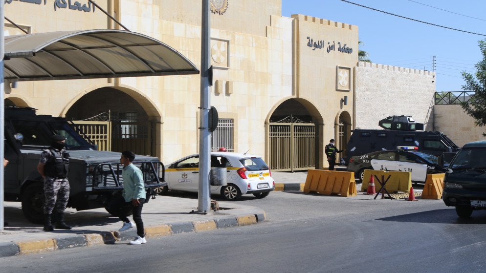 مدخل محكمة أمن الدولة في منطقة ماركا شرق عمّان. 12/07/2021. (صلاح ملكاوي / المملكة)