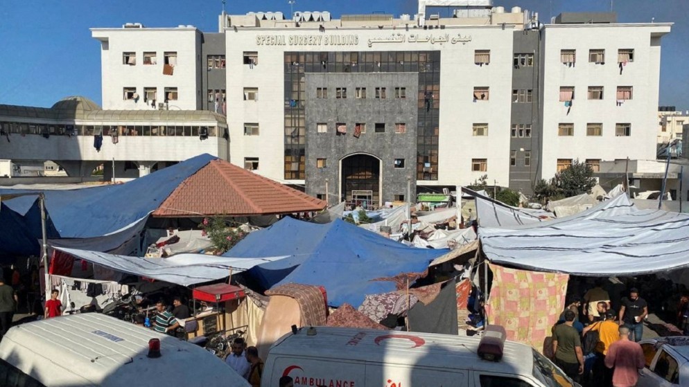 مستشفى الشفاء، مدينة غزة، 7 نوفمبر 2023. (رويترز)
