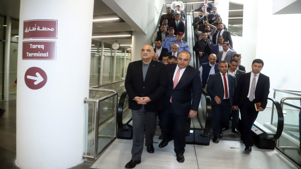 من اطلاق أولى رحلات المرحلة الثَّانية من مشروع باص عمان (رئاسة الوزراء)