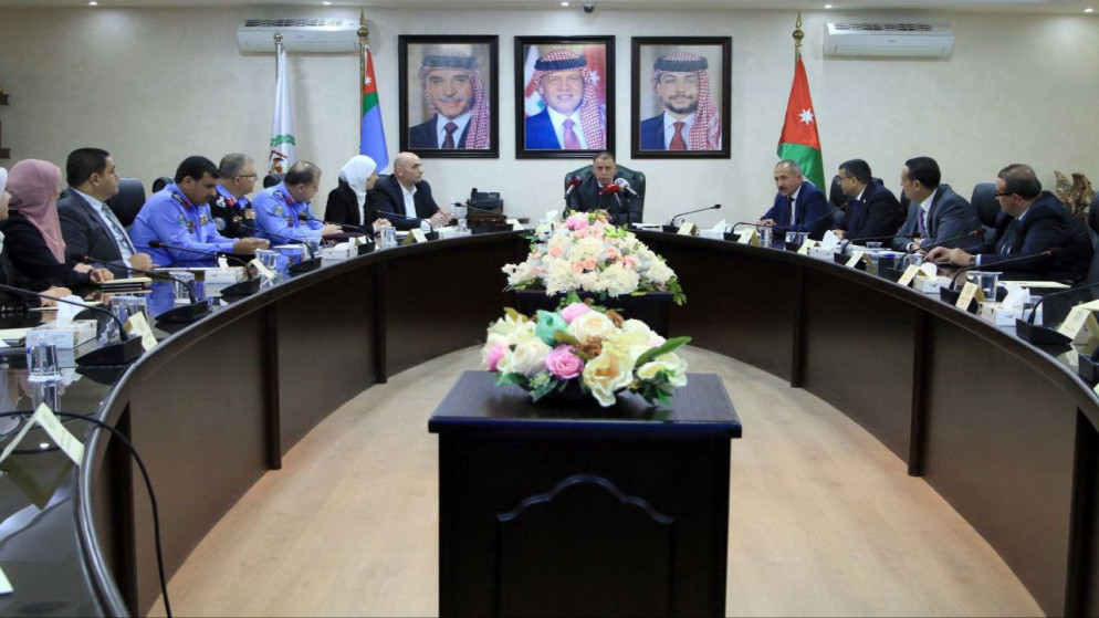 وزير الداخلية مازن الفراية خلال حفل الإطلاق (وزارة الداخلية)