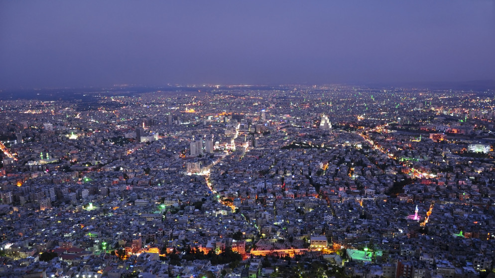 منظر جوي من جبل قاسيون للعاصمة السورية دمشق. (istockphoto)