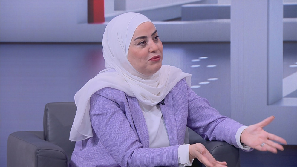 وزيرة التنمية الاجتماعية، وفاء بني مصطفى خلال حديثها لـ"المملكة".14/6/2023.(المملكة)