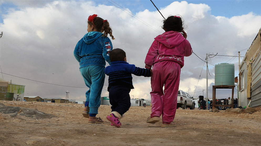 صورة أرشيفية للاجئين أطفال في مخيم الزعتري للاجئين السوريين. (صلاح ملكاوي/ المملكة)