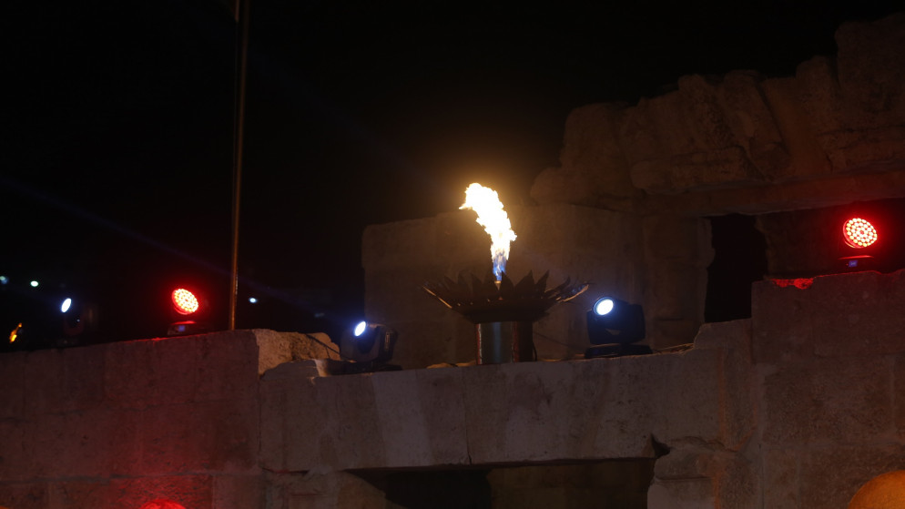 شعلة مهرجان جرش للثقافة والفنون في دورته الـ 37. 26/07/2023. (صلاح ملكاوي/ المملكة)