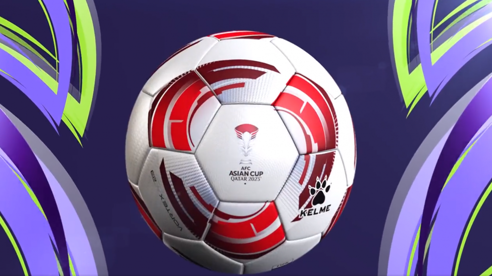 الكرة الرسمية التي ستستخدم في بطولة كأس آسيا 2023 في قطر. (الاتحاد الآسيوي لكرة القدم)