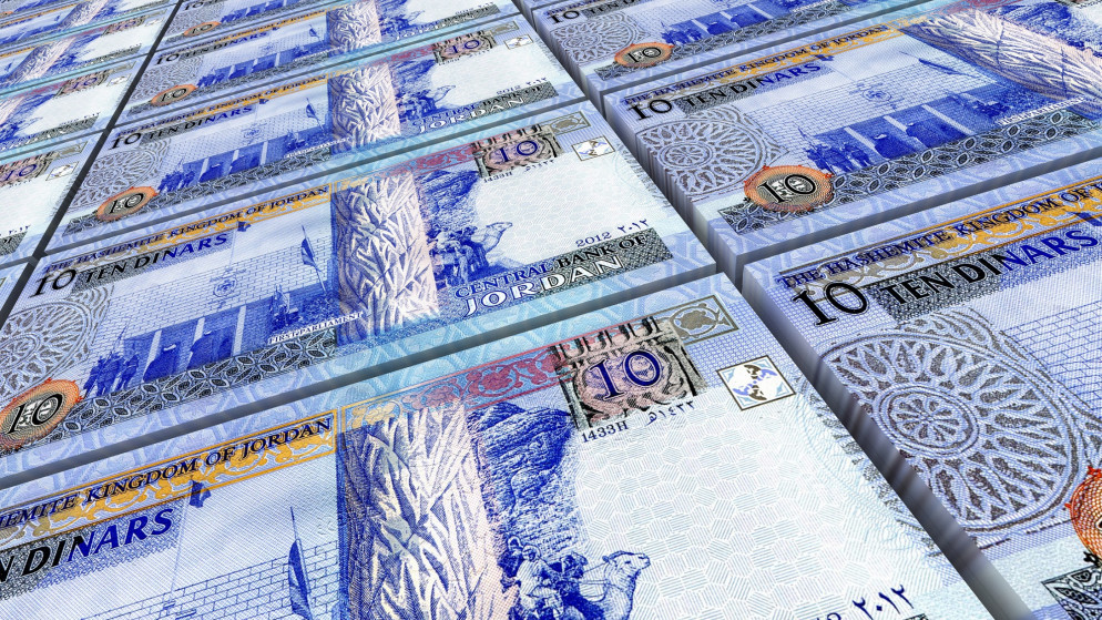 صورة توضيحية لعملات ورقية أردنية من فئة الـ 10 دنانير. (istockphoto)