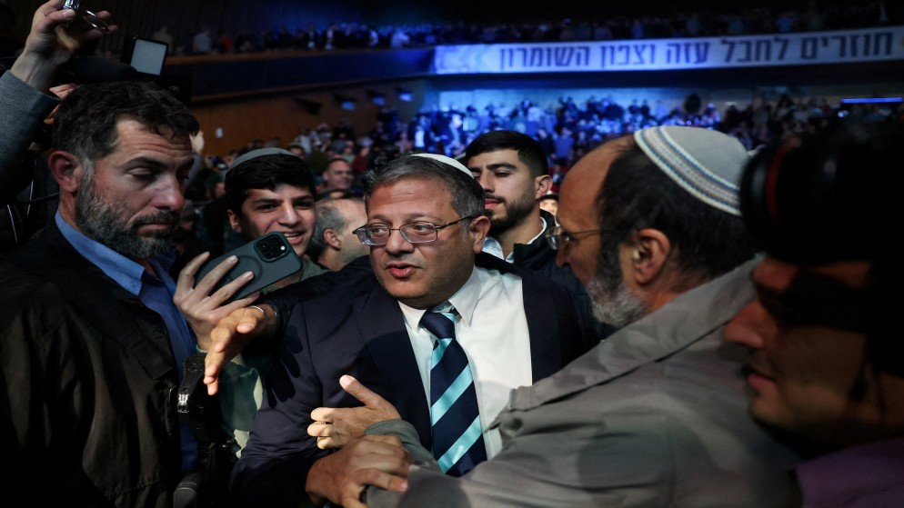 إيتمار بن غفير وزير الأمن القومي في ائتلاف رئيس الوزراء الإسرائيلي بنيامين نتنياهو. (رويترز)