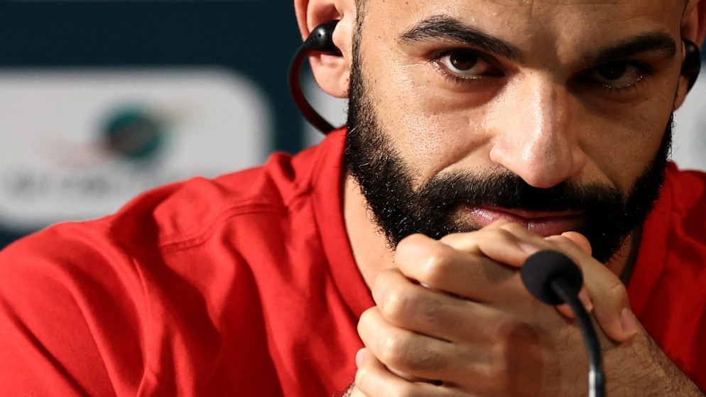 قائد المنتخب المصري محمد صلاح. (أ ف ب)