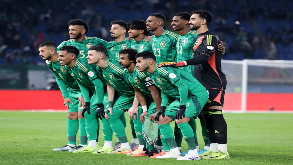 المنتخب السعودي. ستاد جابر الأحمد الدولي بمدينة الكويت. الكويت - 22 ديسمبر 2024. (رويترز)