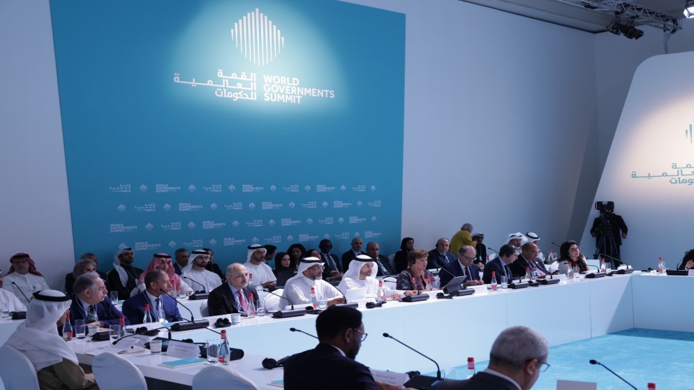مديرة صندوق النقد الدولي (IMF) كريستالينا غورغييفا خلال إلقاء كلمتها الأحد، أمام منتدى المالية العامة الثامن في الدول العربية المُنعقد في دبي.11/2/2024 (صندوق النقد الدولي)