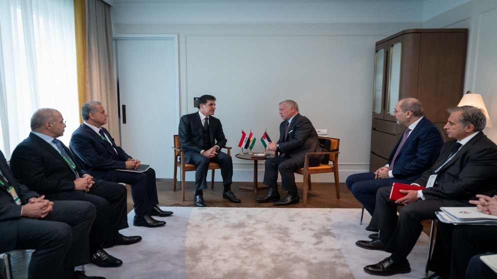 جلالة الملك عبدالله الثاني يلتقي رئيس إقليم كردستان العراق نيجيرفان بارزاني، على هامش انعقاد الدورة الستين لمؤتمر ميونخ للأمن