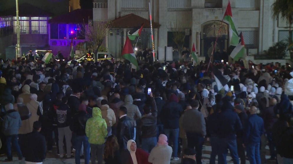 تظاهرة في محيط السفارة الإسرائيلية في عمان تضامنا مع قطاع غزة .25/3/2024.(المملكة)