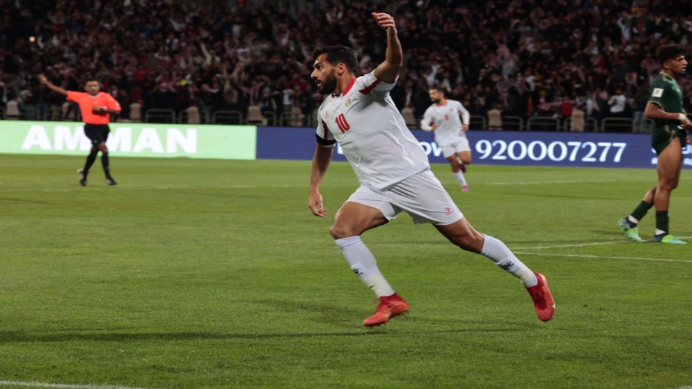 لاعب المنتخب الوطني لكرة القدم موسى التعمري. (صلاح ملكاوي/المملكة)