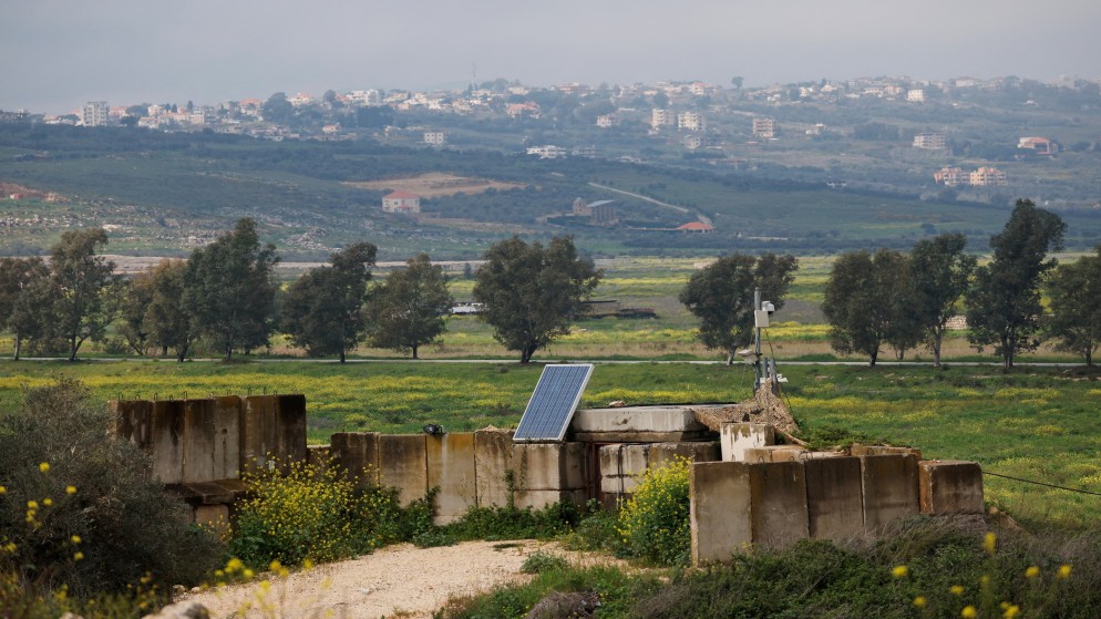 منظر عام لحدود لبنان الجنوبية مع إسرائيل. (رويترز)