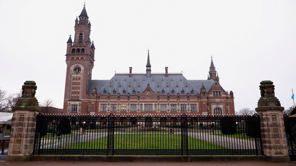 محكمة العدل الدولية في لاهاي في هولندا، 2 شباط 2024. (رويترز)
