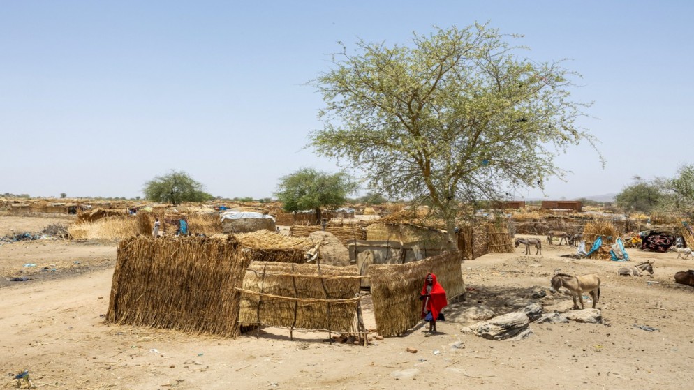 مخيم الكفرون للاجئين شرق تشاد وهي موطن لأكبر عدد من اللاجئين السودانيين. 9 أبريل 2024. (أ ف ب)