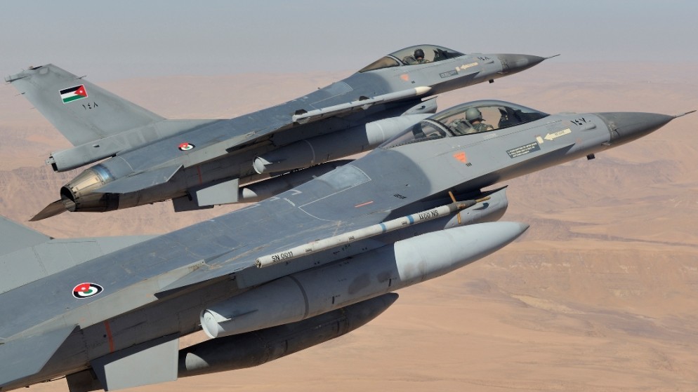 صورة أرشيفية لطائرتين تابعتين لسلاح الجو الملكي الأردني. (القوات المسلحة الأردنية - الجيش العربي)