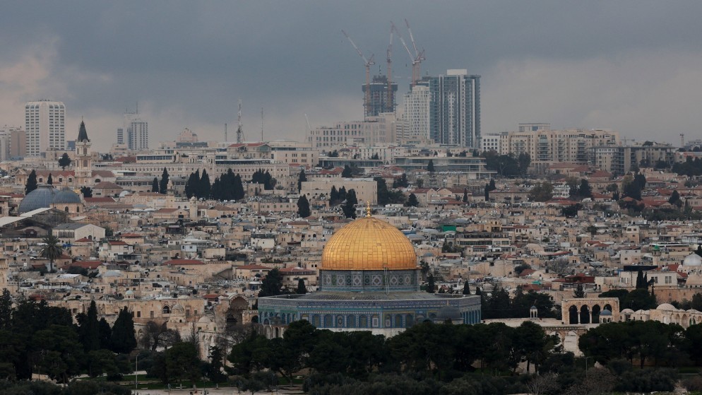 منظر عام لقبة الصخرة في المسجد الأقصى في القدس المحتلة. (رويترز)