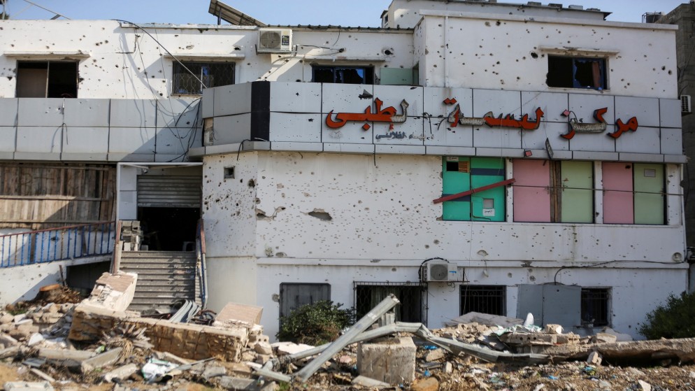 مركز البسمة لأطفال الأنابيب، أكبر عيادة للخصوبة في غزة ضربته قذيفة إسرائيلية في مدينة غزة .2 نيسان/ أبريل 2024.( رويترز.)