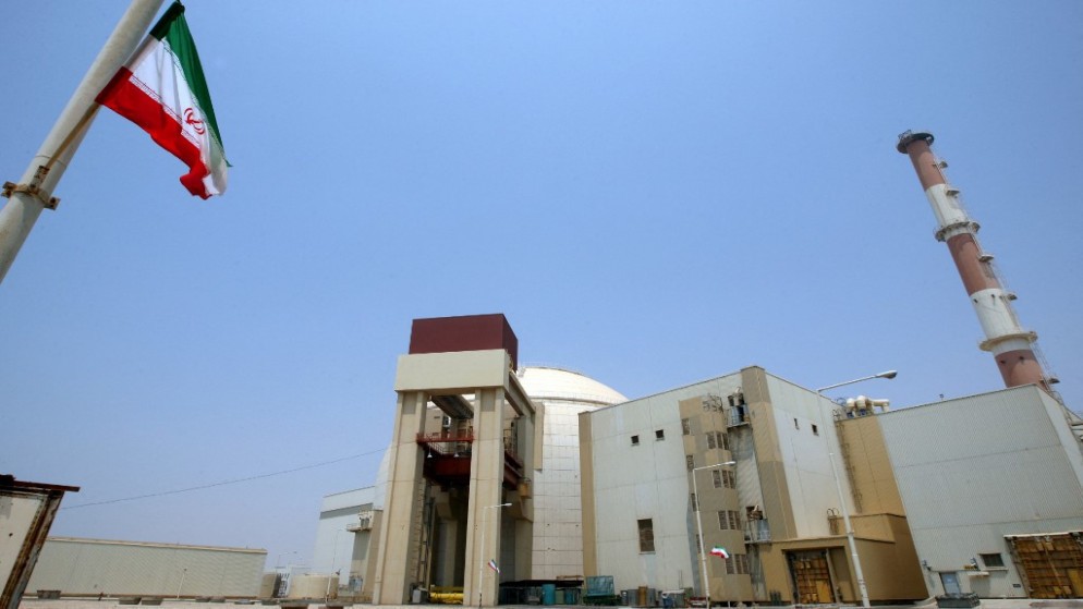 مبنى المفاعل في محطة بوشهر للطاقة النووية في إيران. (أ ف ب)