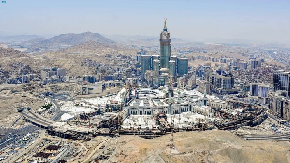 منظر عام لسماء مكة المكرمة قبل بدء الحج هذا العام. (وكالة الأنباء السعودية الرسمية "واس")