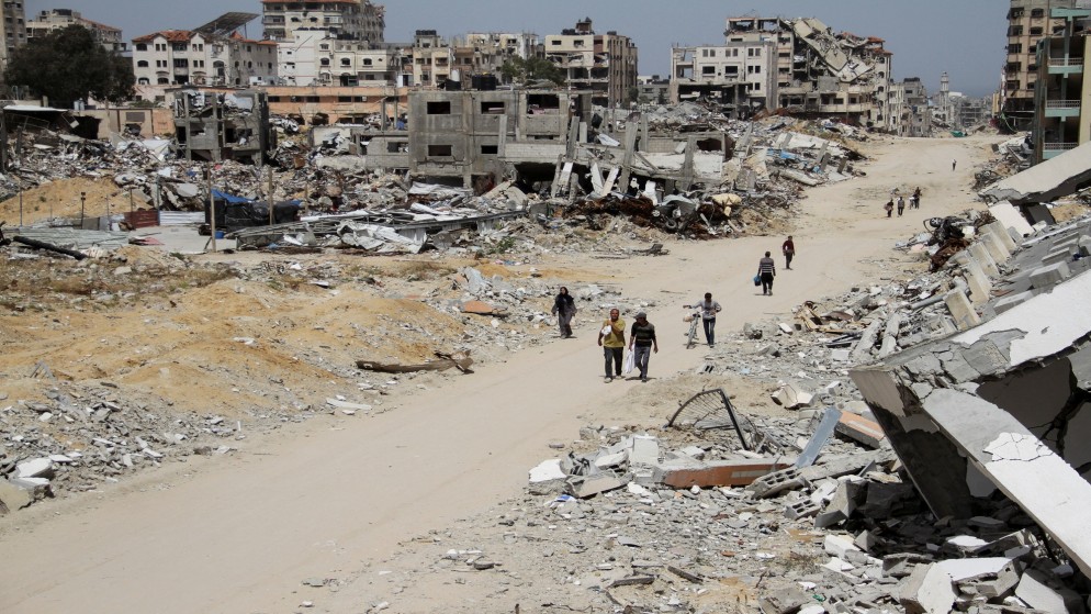 دمار في مدينة غزة في ظل الحرب الإسرائيلية على قطاع غزة، 24 نيسان/أبريل 2024. (رويترز)
