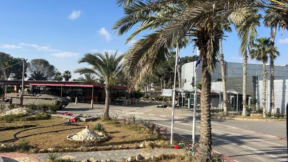 دبابة إسرائيلية بالقرب من معبر رفح. (جيش الاحتلال الإسرائيلي)