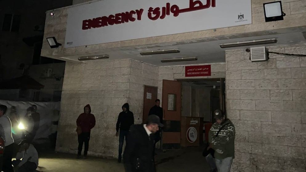 مدخل الطوارئ في مستشفى شهداء الأقصى. (المملكة)