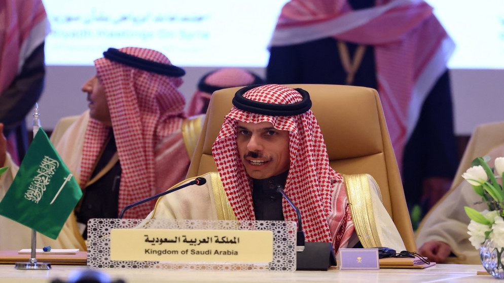 وزير الخارجية السعودي فيصل بن فرحان، 12 كانون الثاني 2025 (أ ف ب)