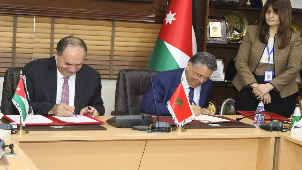 الأردن والمغرب يوقعان اتفاقيتين لتعزيز التعاون القضائي ونقل المحكومين.(وزارة العدل)