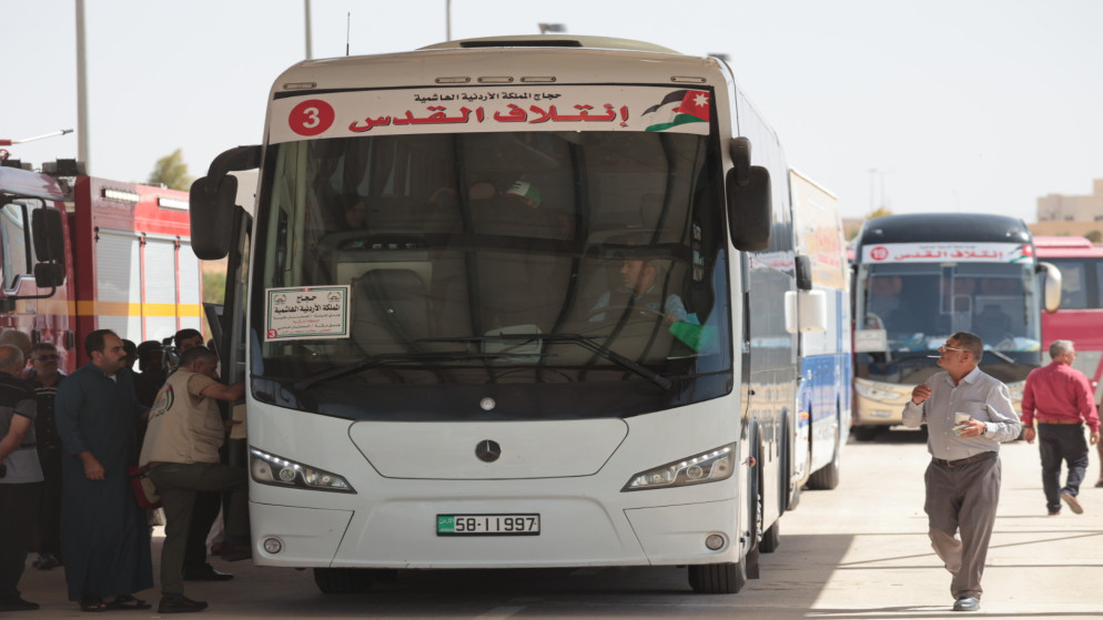 صورة أرشيفية لحافلة حجاج أردنيين (المملكة).