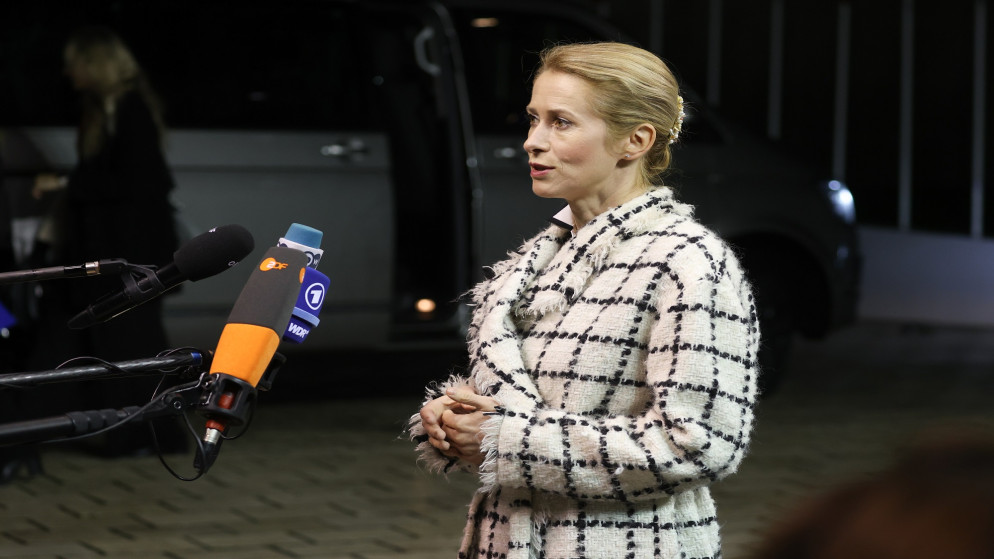 الممثلة العليا للاتحاد الأوروبي للشؤون الخارجية والسياسة الأمنية كايا كالاس قبيل اجتماع لوزراء الخارجية الأوروبيين في لوكسمبورغ. (الاتحاد الأوروبي)