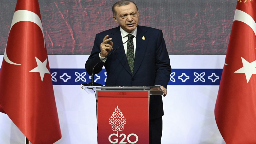 الرئيس التركي رجب طيب أردوغان. (أ ف ب)